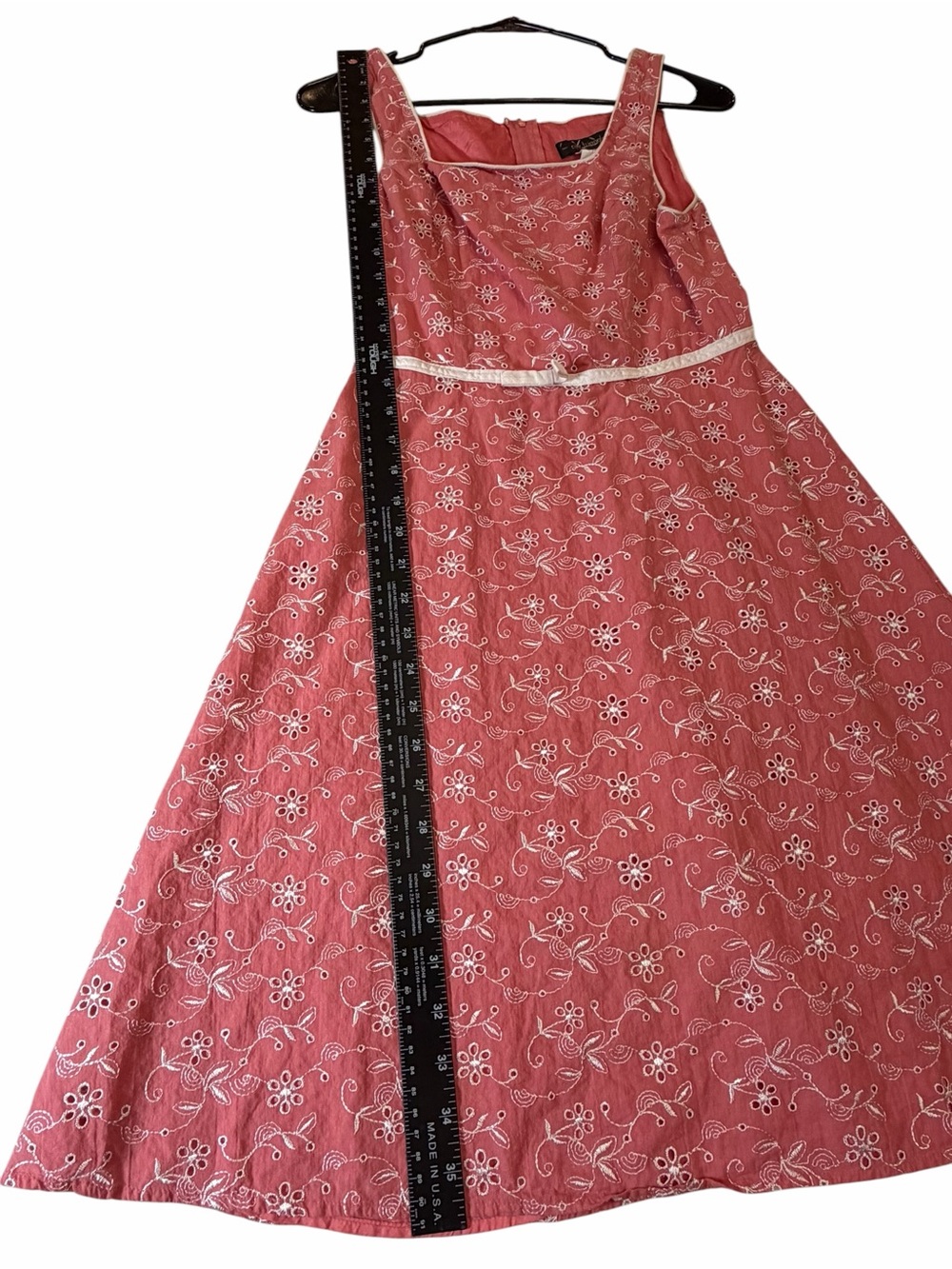 City Triangles Coral Embroidered A-Line Sundress - Picture 4 of 5